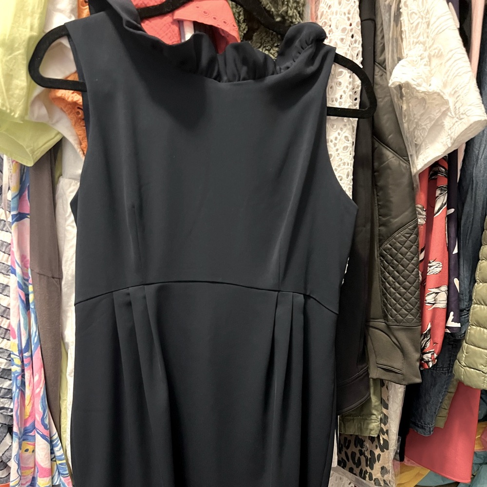 Navy Taylor dress. Cute popped collar. Worn once for a fundraiser